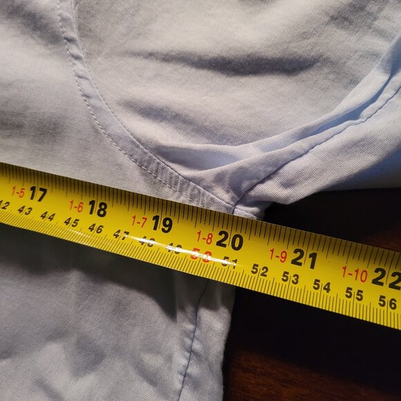 H&M Divided Button Down Shirt Blue Longsleeve Lightweight Size 6 - Picture 8 of 9